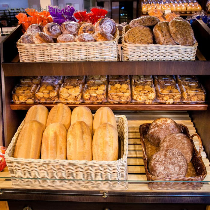 Лоток торговый, фанерное дно, 56&times;31&times;15 см, лоза