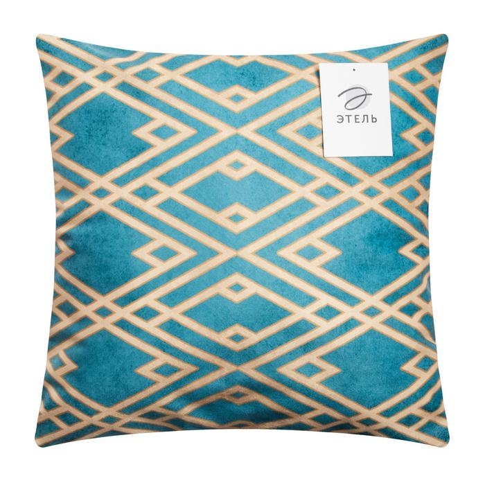Наволочка декоративная Этель &laquo;Изумруд&raquo; 40х40 см, велюр, 100% п/э