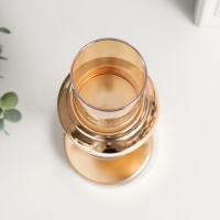 Подсвечник металл на 1 свечу "Спираль. Синий мраморный элемент" золото 33х10х10 см Подсвечник металл на 1 свечу "Спираль. Синий мраморный элемент" золото 33х10х10 см