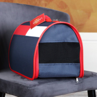 Сумка-переноска для животных, каркасная, 40 х 25 х 27 см, синий-красный Сумка-переноска для животных, каркасная, 40 х 25 х 27 см, синий-красный