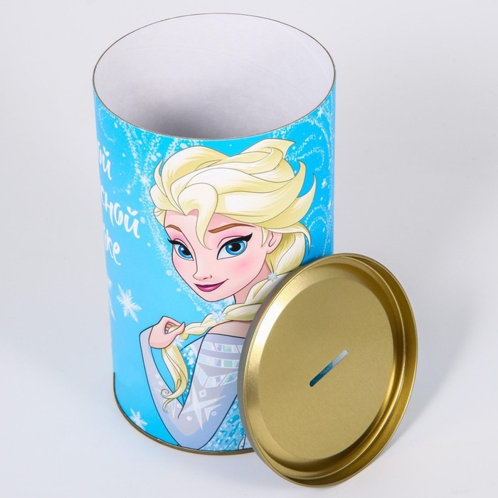 Копилка металлическая, 20,5 см х 12 см х 12 см, XXL Копилка металлическая, 20,5 см х 12 см х 12 см, XXL "На заветную мечту", Холодное сердце