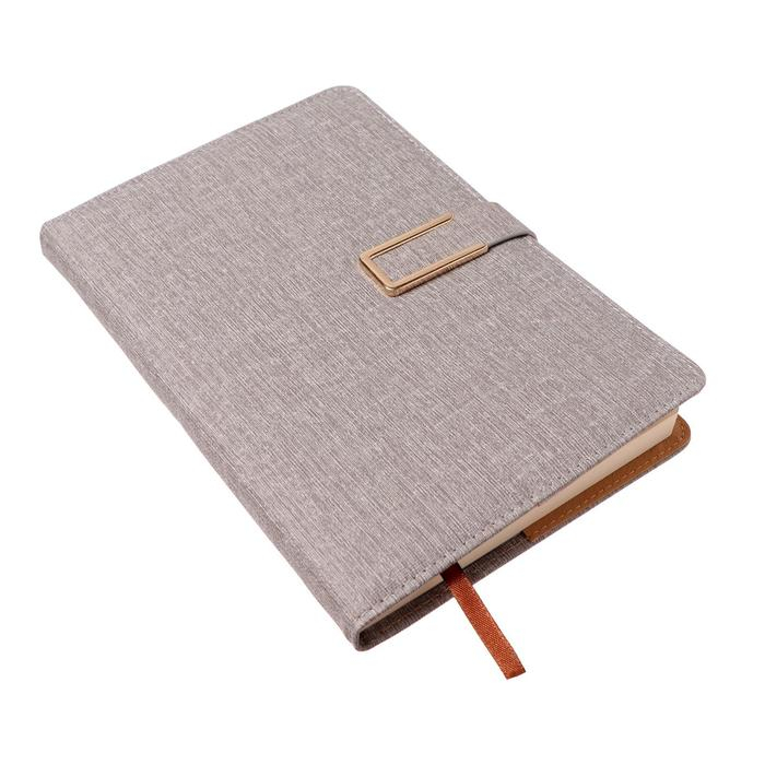 Органайзер А5, с хлястиком, 100 листов в линейку, обложка ПВХ, серый Органайзер А5, с хлястиком, 100 листов в линейку, обложка ПВХ, серый