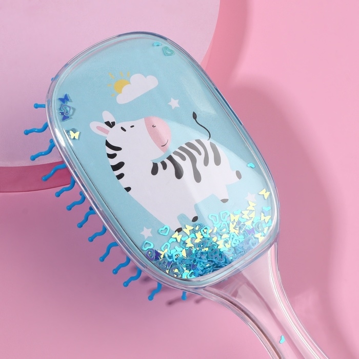 Расчёска массажная, широкая, 6 × 18 см, цвет голубой Расчёска массажная, широкая, 6 × 18 см, цвет голубой