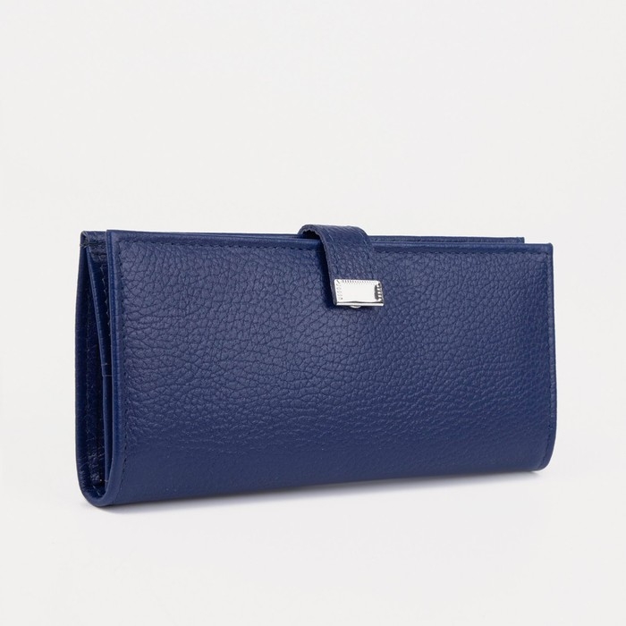 Кошелёк женский на кнопке, цвет синий
