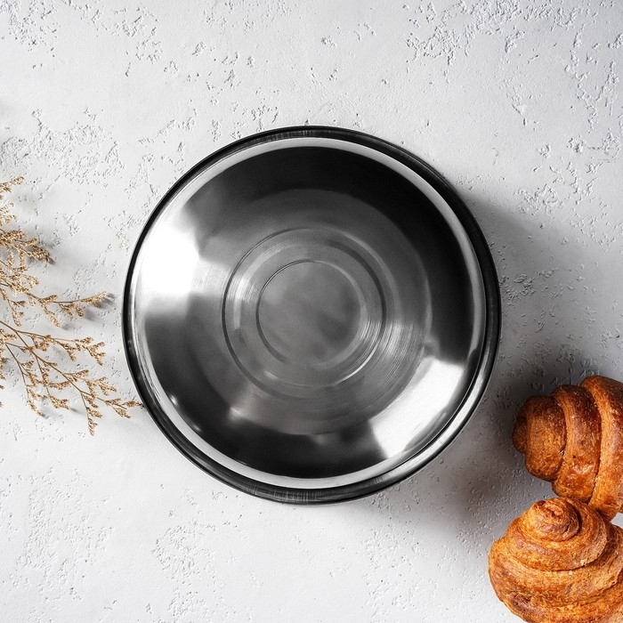 Миска из нержавеющей стали «Мэйли», 2,7 л, 25×8 см Миска из нержавеющей стали «Мэйли», 2,7 л, 25×8 см