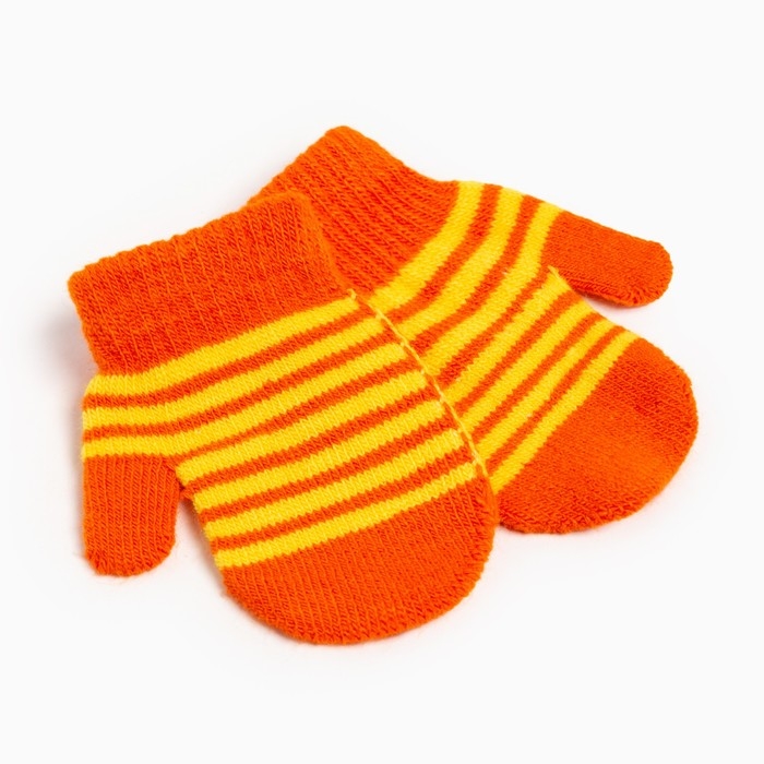 Варежки детские однослойные MINAKU,цв. оранжевый/жёлтый, р-р 12-14 (13-14 см) Варежки детские однослойные MINAKU,цв. оранжевый/жёлтый, р-р 12-14 (13-14 см)