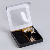 Карнавальный набор &laquo;Lux&raquo;: повязка, перчатки, бусы, мундштук