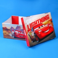 Подарочная коробка с крышкой, складная, 31х25.5х16 см, Тачки