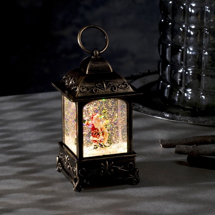 Светодиодная фигура «Фонарь с Дедом Морозом» 7.6 × 13.5 × 3.2 см, пластик, блёстки, батарейки 3xAAA (нет в комплекте), свечение тёплое белое Светодиодная фигура «Фонарь с Дедом Морозом» 7.6 × 13.5 × 3.2 см, пластик, блёстки, батарейки 3xAAA (нет в комплекте), свечение тёплое белое