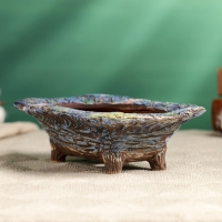 Горшок - бонсайница прямоугольная для кактусов и суккулентов, 16,5х11,5х5см