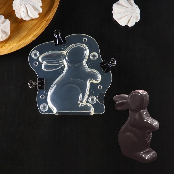 Молд для шоколада &laquo;Кролик&raquo;, 13,5&times;13 см, цвет прозрачный