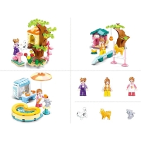 Конструктор Розовая мечта «Площадка для дрессировки», 90 деталей Конструктор Розовая мечта «Площадка для дрессировки», 90 деталей