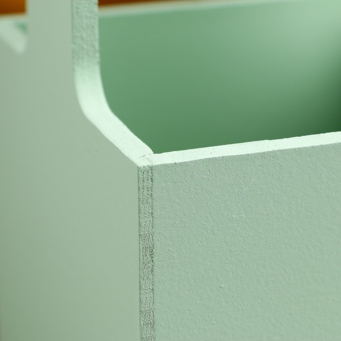 Кашпо - ящик деревянный 13,5х13,5х30 см Оливковый