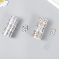 Клейкая лента пластик "Космо-звери" н-р 4шт+закладка шир. 1,5/2/3 см дл. 2 м МИКС 4хх4х10 см