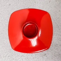 Подсвечник "Квадрат" металл на 1 свечу, 7х3 см, красный Подсвечник "Квадрат" металл на 1 свечу, 7х3 см, красный