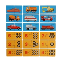 Пазлы для малышей «Машинки и счет» Пазлы для малышей «Машинки и счет»