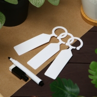 Бирки садовые для маркировки, 10,5 см, набор 20 шт., маркер, пластик, белые, Greengo Бирки садовые для маркировки, 10,5 см, набор 20 шт., маркер, пластик, белые, Greengo