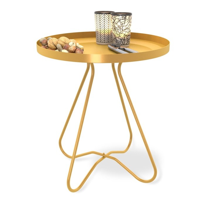 Столик журнальный, 400х400х450, Золото