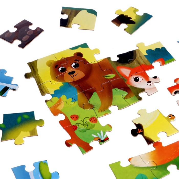 Пазл с фонариком &laquo;На лесной опушке&raquo;, 63 детали