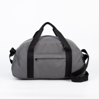 Сумка спортивная на молнии, без подкладки, наружный карман, средний размер, длинный ремень, цвет серый Сумка спортивная на молнии, без подкладки, наружный карман, средний размер, длинный ремень, цвет серый