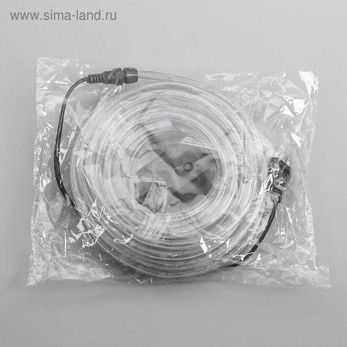 Световой шнур Luazon Lighting 10 мм, IP65, 10 м, 24 LED/м, 220 В, 8 режимов, свечение синее