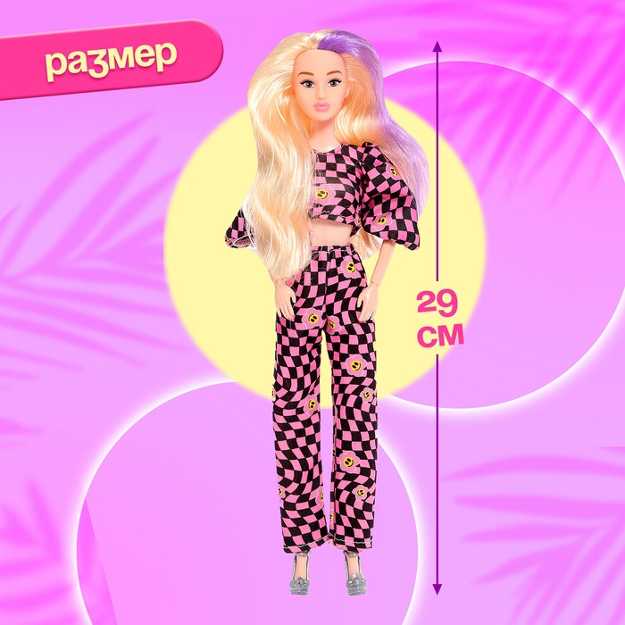 Кукла в пенале &laquo;Жаркое лето&raquo;, костюм в клеточку