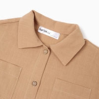 Костюм (рубашка и брюки) детский KAFTAN "Лен", размер 30 (98-104 см) бежевый