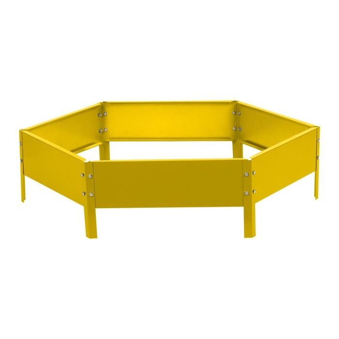 Клумба оцинкованная, d = 80 см, h = 15 см, жёлтая, Greengo Клумба оцинкованная, d = 80 см, h = 15 см, жёлтая, Greengo