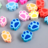 Бусины для творчества PVC "Лапки" набор 25 шт 0,5х0,8х1 см