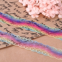 Кружево капроновое &laquo;Радуга волна&raquo;, 28 мм &times; 10 &plusmn; 1 м, цвет разноцветный №3