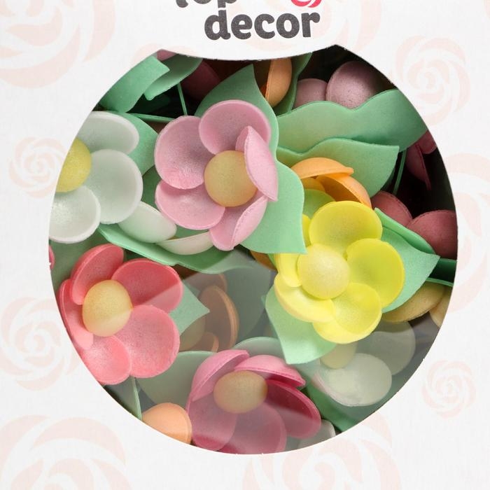 Вафельные кувшинки на трилистнике, микс, 80 шт Вафельные кувшинки на трилистнике, микс, 80 шт