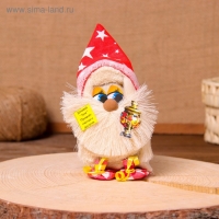 Оберег &laquo;Домовой с самоваром&raquo;, 12 см, микс