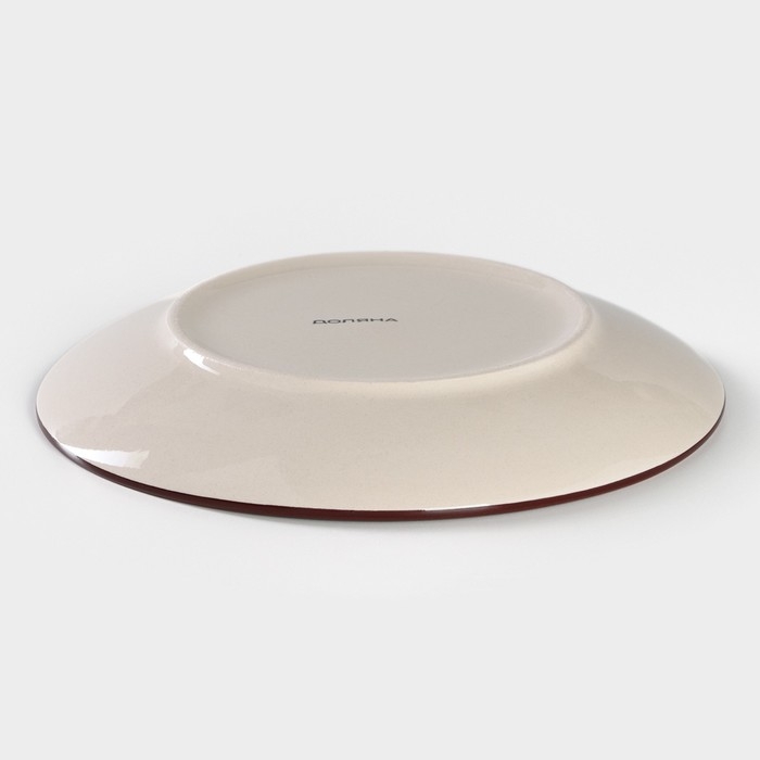 Тарелка керамическая десертная Доляна &laquo;Морской мир&raquo;, d=19 см, цвет голубой