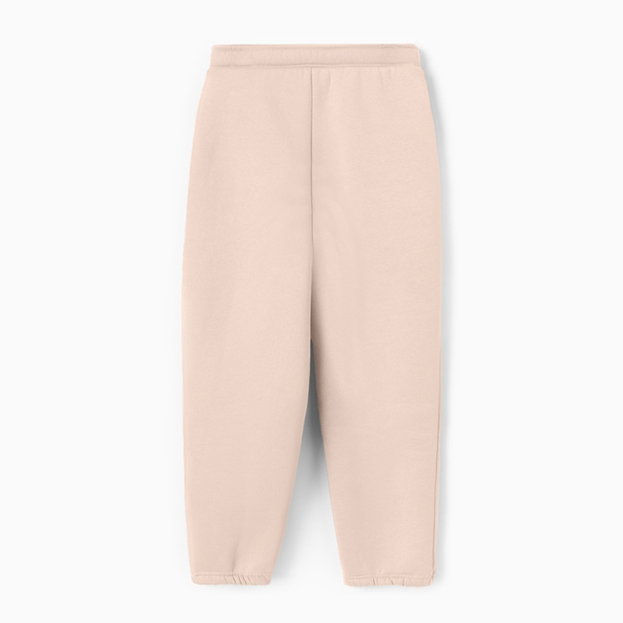 Брюки для девочки MINAKU: Exclusive print, цвет бежевый, Oversize рост 104 см