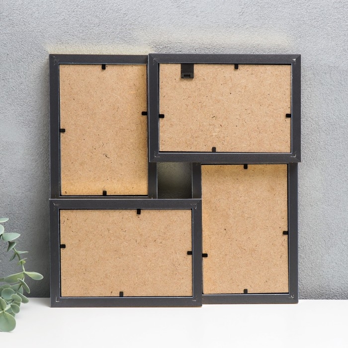 Фоторамка пластик на 4 фото Фоторамка пластик на 4 фото "KRUZO", цв. золотой