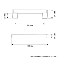 Ручка-скоба CAPPIO RSC013, м/о 96 мм, d=14 мм, цвет черный Ручка-скоба CAPPIO RSC013, м/о 96 мм, d=14 мм, цвет черный