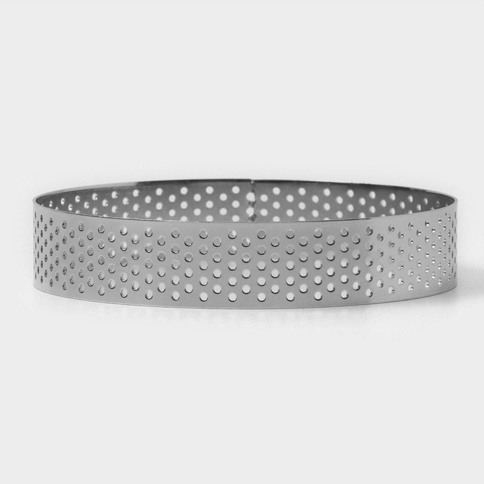 Форма перфорированная для выпечки Доляна &laquo;Круг&raquo;, d=10 см, цвет серебристый