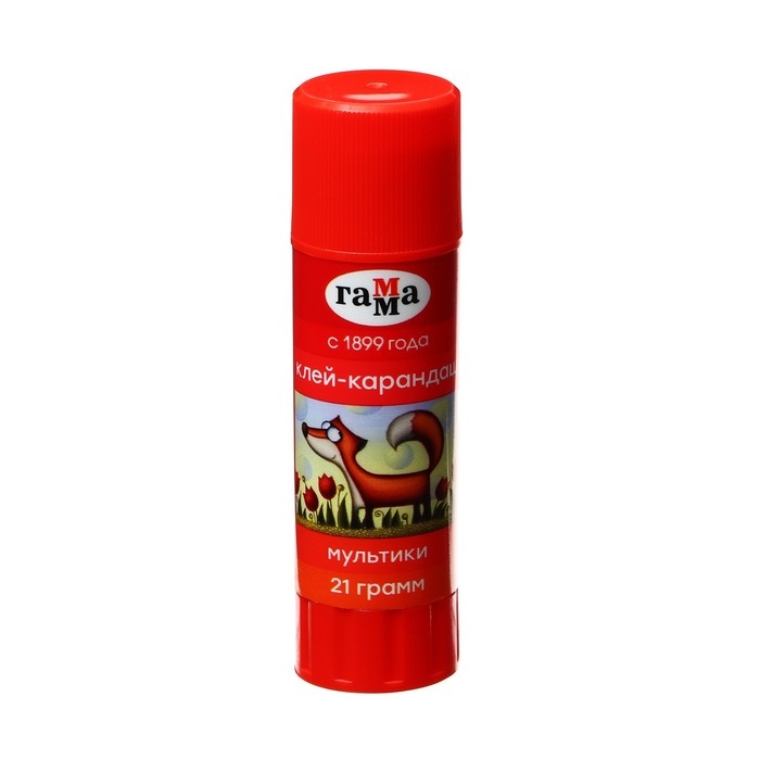 Клей-карандаш PVP 21г Гамма "Мультики"