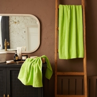 Полотенце махровое Экономь и Я 50*90см, цв. зеленый, 100% хлопок, 320 гр/м2