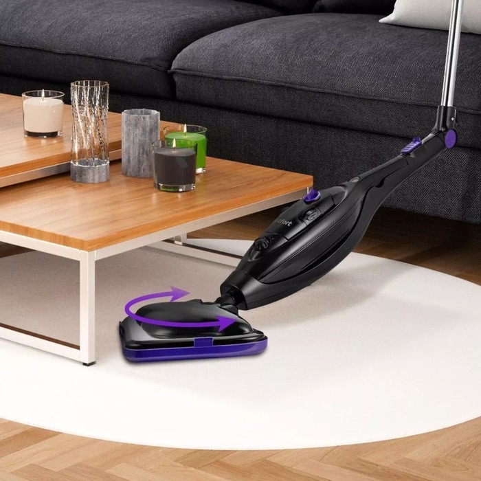 Паровая швабра Kitfort KT-1061, 1300 Вт, 300 мл, шнур 4.7 м, чёрно-фиолетовая