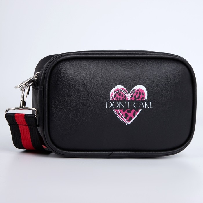 Сумка детская для девочки Don't care, искусственная кожа, на ремешке, черная, 18х11х6 см Сумка детская для девочки Don't care, искусственная кожа, на ремешке, черная, 18х11х6 см