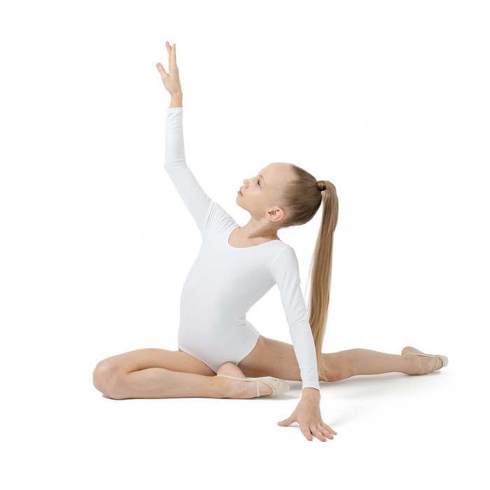 Купальник для гимнастики и танцев Grace Dance, р. 34, цвет белый