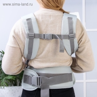 Рюкзак-кенгуру, хипсит, с карманом, для малыша от 3 до 20 кг., цвет серый