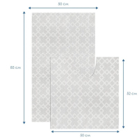 Набор ковриков для ванны и туалета, 2 шт: 50&times;52, 50&times;85 см, ПВХ