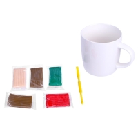 Декор кружки полимерной глиной на новый год «Зайка с подарком», новогодний набор для творчества Декор кружки полимерной глиной на новый год «Зайка с подарком», новогодний набор для творчества