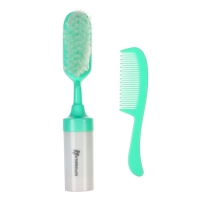 Набор расчесок с погремушкой &laquo;Малыш&raquo;, 2 шт., цвет бирюзовый, рисунок МИКС