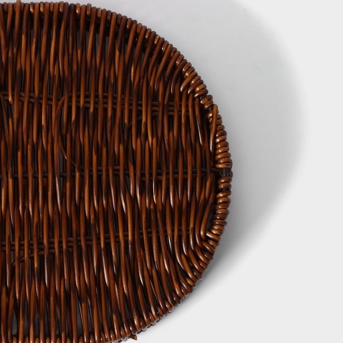 Корзинка для подачи Доляна «Огайо», 31×21×5 см, овальная, цвет коричневый Корзинка для подачи Доляна «Огайо», 31×21×5 см, овальная, цвет коричневый