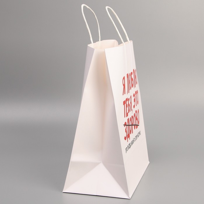 Пакет подарочный крафтовый, упаковка, &laquo;Писец здорово&raquo;, 28 х 32 х 15 см