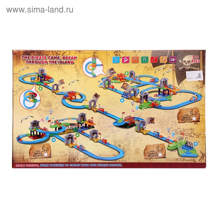 Железная дорога «Пиратские истории», работает от батареек Железная дорога «Пиратские истории», работает от батареек