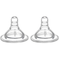 Соска на  бутылочку, антиколикова, от 6 мес., Baby 1, широкое горло,  быстрый поток, &Oslash;50 мм., 2 шт.